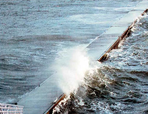 Rompeolas flotantes de hormigón flotante atenuador olas seaflex