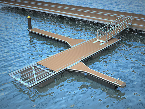 Pantalan flotante aluminio pantalanes flotantes de aluminio fingers WPC madera